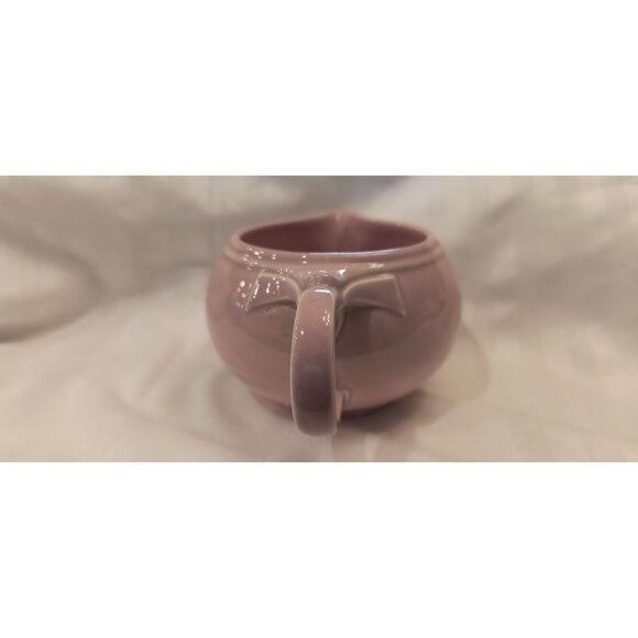Vintage Pink Lu Ray Creamer Pitcher With Handle - Picture 3 of 4